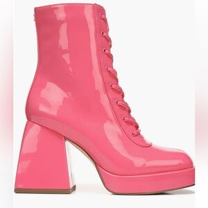 Sam Edelman Circus NY Pink Patent Platform Boots